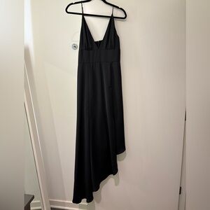 KEEPSAKE the Label Black Asymmetrical Slit Gown